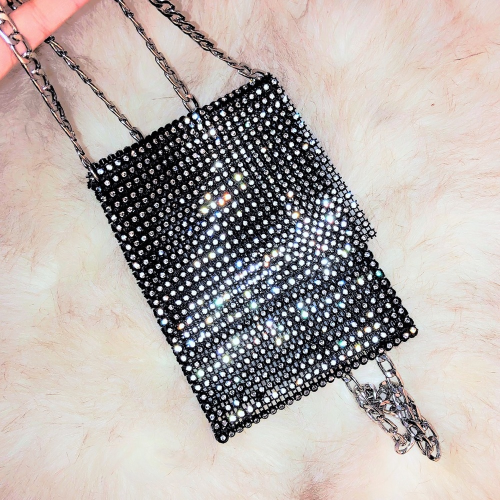 Black Sequin Mini Bag